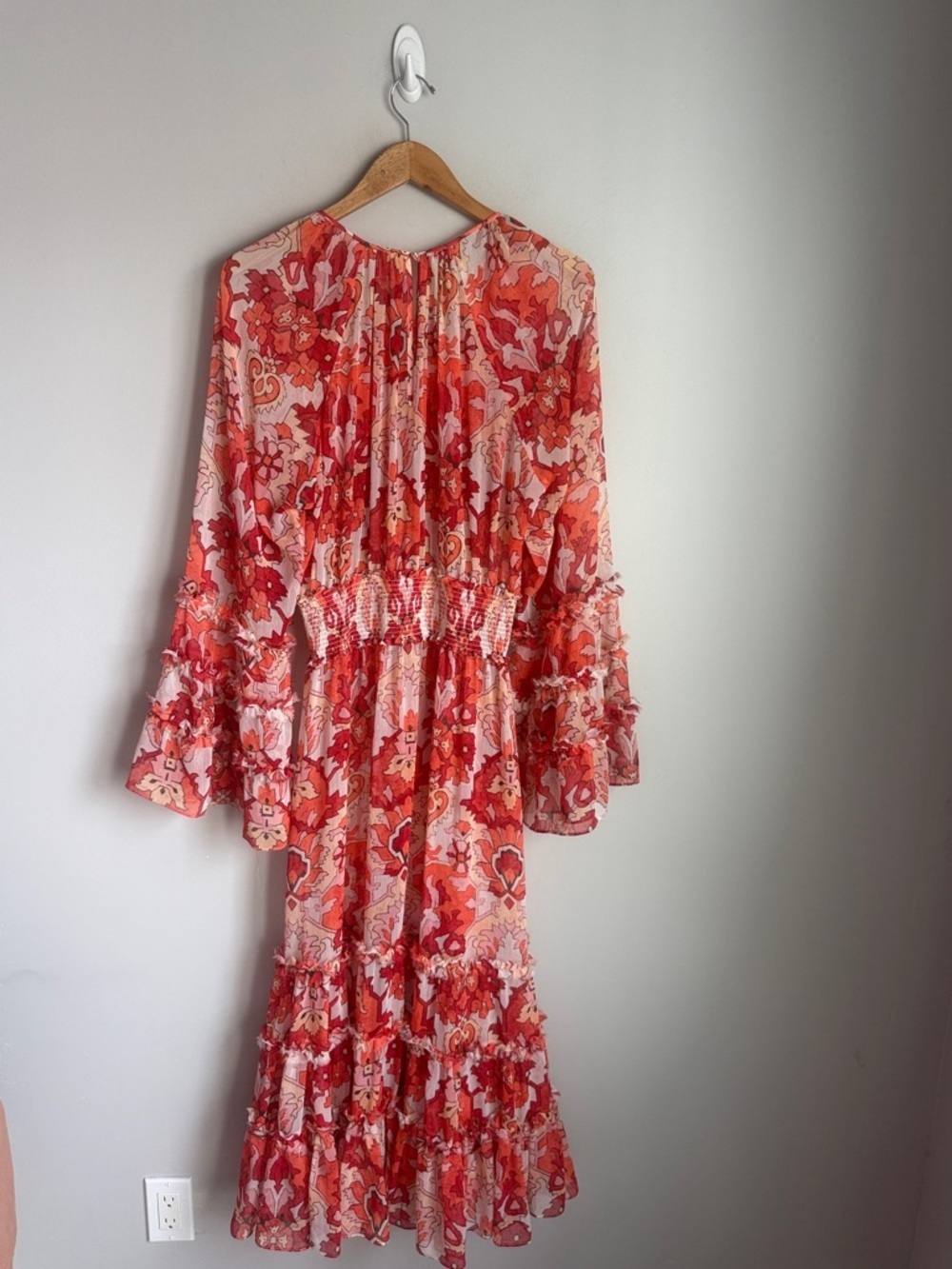 CINQ A SEPT Sunnina Damask Midi Dress 14 - Picture 4 of 15